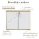 Ver imagem 7 de Kit 2 Peças Balcão Baixo 2 Portas com Gaveteiro Volante 3 Gavetas Tamburato