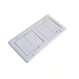 CAIXA REGUA RETANGULAR 2 TOMADAS 2 USB DADOS QTMOV Branca - 2