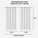 Ver imagem 6 de Cortina Basic Blackout 2,20 x 1,30 m para Varão Simples 1: Azul