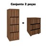 Kit 2 Gaveteiros com 4 Gavetas para Pasta e 3 Gavetas com Chave Tamburato Artany - 2