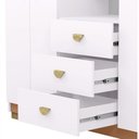 Ver imagem 4 de Guarda Roupa com Espelho Capelinha Aurora Branco/Camarim - Vila Rica Móveis