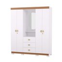 Ver imagem 5 de Guarda Roupa com Espelho Capelinha Aurora Branco/Camarim - Vila Rica Móveis