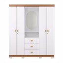 Ver imagem 1 de Guarda Roupa com Espelho Capelinha Aurora Branco/Camarim - Vila Rica Móveis