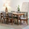 Mesa de Jantar Retangular para 6 Lugares Ella 184 Cm - Natural C/ Canella - 5