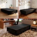 Ver imagem 3 de Base Cama Box Solteiro Otto Suede Marrom para Colchão 188x88x39cm Dobrável Reforçada - Arkell