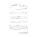 Ver imagem 3 de Kit para Churrasco Tramontina Plenus com Laminas em Aço Inox e Cabos de Polipropileno Marrom 3 Peç