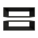 Ver imagem 4 de Par de Nichos Retangular P15cm Minimalista Preto Mdf Organizador Escritório Quarto Sala - Rufatto de