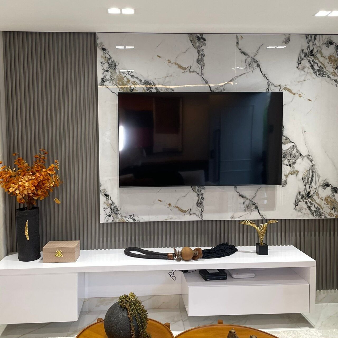Painel Ripado Wpc Interno Wave Cor: Cinza Médio 1,45m X 16cm (0,21m²) Woopo - 6