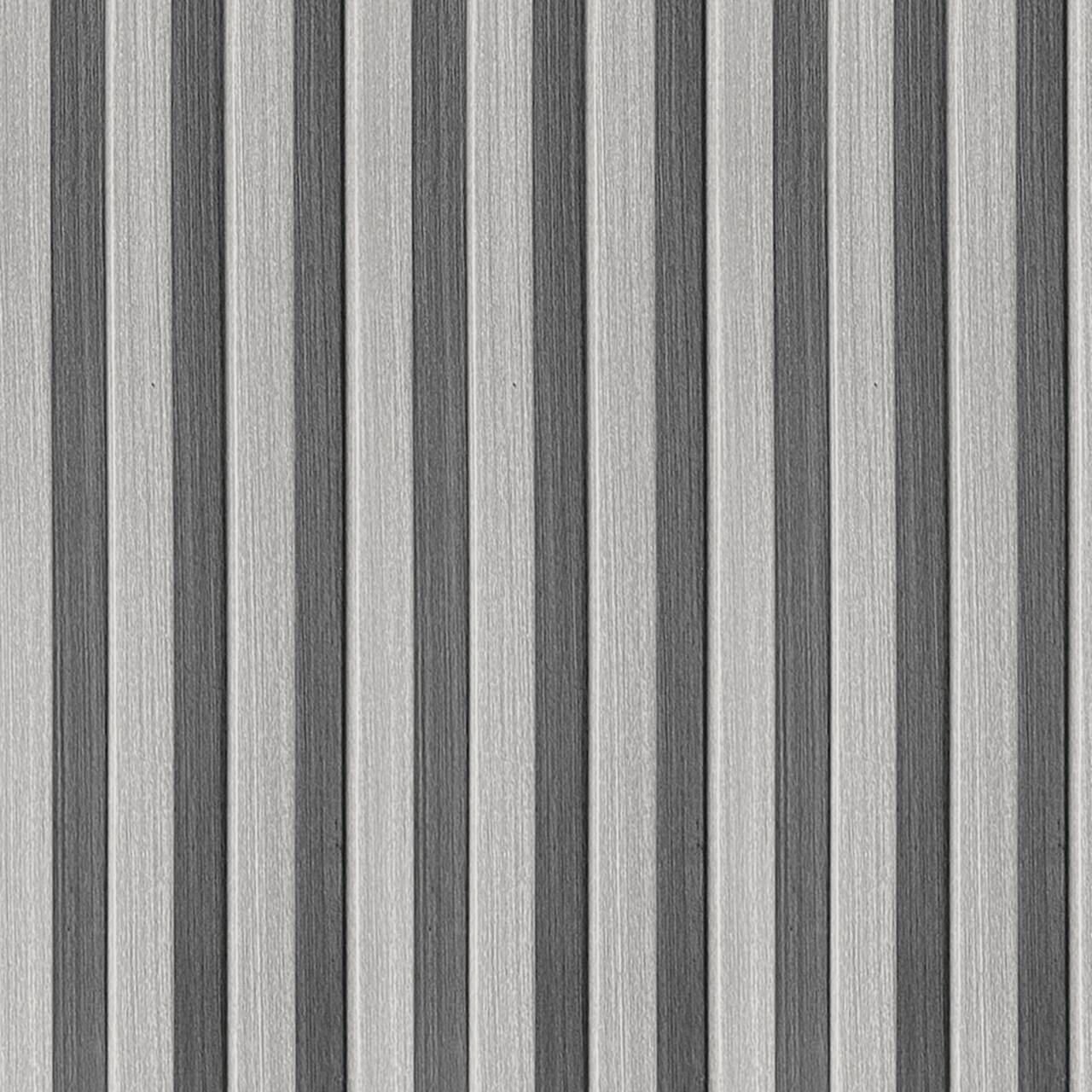 Painel Ripado Wpc Interno Wave Cor: Cinza Médio 1,45m X 16cm (0,21m²) Woopo