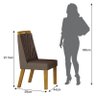 Cadeira para Mesa de Jantar Liz Mdf Freijó Joli Camurça – Leifer Móveis - 3