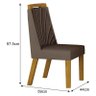 Cadeira para Mesa de Jantar Liz Mdf Freijó Joli Camurça – Leifer Móveis - 2