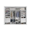 Ver imagem 3 de Guarda Roupa Casal Essencial 2 Portas de Correr 6 Gavetas Branco/Absoluto