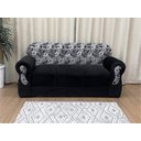 Ver imagem 4 de Sofá 2 e 3 Lugares Preto com Floral 601/33 Viena