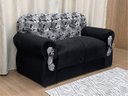 Ver imagem 5 de Sofá 2 e 3 Lugares Preto com Floral 601/33 Viena