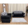 Sofá 2 e 3 Lugares Preto com Floral 601/33 Viena - 2