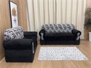 Ver imagem 2 de Sofá 2 e 3 Lugares Preto com Floral 601/33 Viena