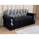 Ver imagem 3 de Sofá 2 e 3 Lugares Preto com Floral 601/33 Viena