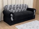 Ver imagem 3 de Sofá 2 e 3 Lugares Preto com Floral 601/33 Viena