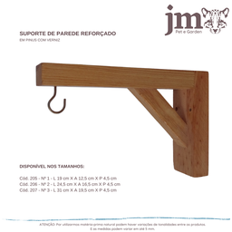 Kit 2 Suporte Mão Fancesa Prateleira Reforçado Vaso de Planta C/ Gancho 25cm - 5