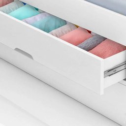 Cama De Solteiro Com Auxiliar Bari Branco Gabrielli - 3