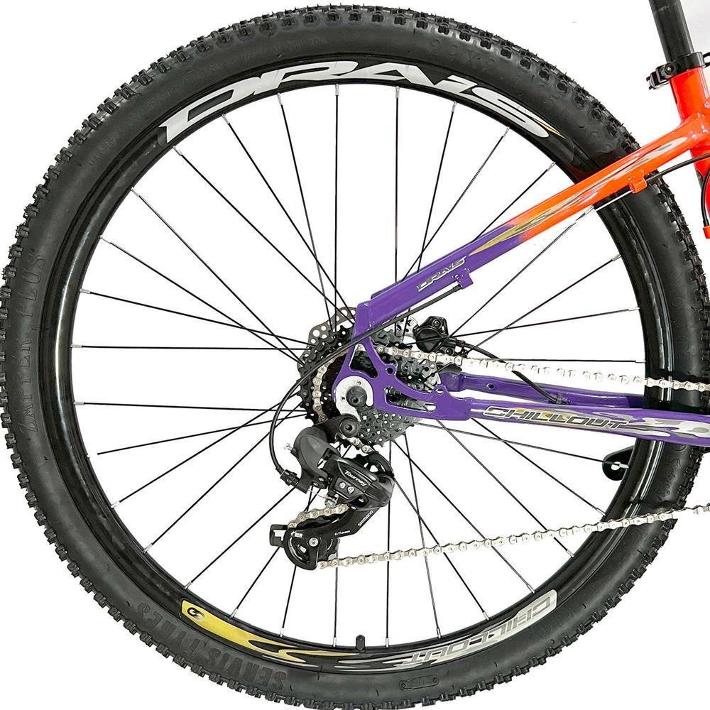 Bicicleta 24v Drais Aro 29 Chillout Shimano Tourney Laranja/Roxo 15" - 351 - 5