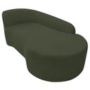 Ver imagem 6 de Recamier Curvo Orgânico 160cm 2 Lugares Lado Direito para Sala de Estar em Linho Paris Verde