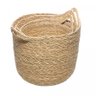 Conjunto 3 Cachepots de Fibra Natural com Alça e Forro de Plástico - Wolff 61657 - 2