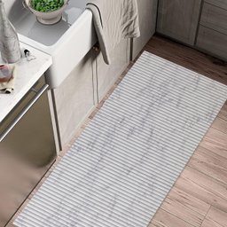 Passadeira Tapete Emborrachada em Pvc Cozinha 1 M X 45 Cm - Antiderrapante Cinza - 3