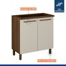 Balcão para Cooktop 60x35cm 2 Portas Pérola - 5
