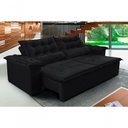 Ver imagem 1 de Sofá Top Veneza 210cm Retrátil E Reclinável Preto - Ws