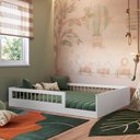 Ver imagem 2 de Cama Casal Montessoriana 145cm X 194cm para Quarto Infantil Cor:branco