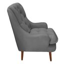 Ver imagem 2 de Poltrona Decorativa Lille Suede Grafite - Dominic Decor