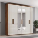 Ver imagem 1 de Guarda Roupa Casal 6 Portas 4 Gavetas com Espelho Layla Casa 812