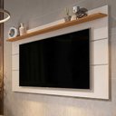 Ver imagem 2 de Painel Vivare New 1,80m Off White e Nature para Sala Moderna com Espaço para TV