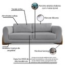 Ver imagem 4 de Sofá 2 Lugares 160cm Linho Djon Cinza