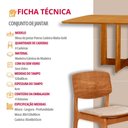 Ver imagem 7 de Mesa Patros Tampo 120 Laminado Barril com 4 Cadeiras Malta Gold Moderna Mobília