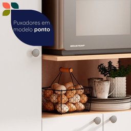 Armário Balcão para Forno e Micro-ondas 3 Portas Âmbar - 8