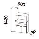 Ver imagem 4 de Armário Balcão para Forno e Micro-ondas 3 Portas Âmbar