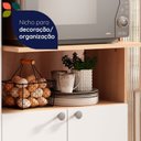 Ver imagem 7 de Armário Balcão para Forno e Micro-Ondas 3 Portas Âmbar Branco/Freijó