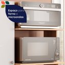 Ver imagem 6 de Armário Balcão para Forno e Micro-Ondas 3 Portas Âmbar Branco/Freijó