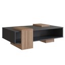 Ver imagem 1 de Mesa de Centro Emovell B93 com 2 Nichos Suporta 10kg 93cm em MDP Preto e Montana