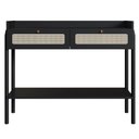 Ver imagem 2 de Aparador para Sala 2 Gavetas Pés Madeira Arlo A10 Nero-preto - Mpozenato