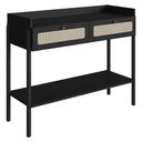 Ver imagem 6 de Aparador para Sala 2 Gavetas Pés Madeira Arlo A10 Nero-preto - Mpozenato