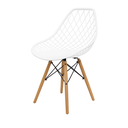 Ver imagem 4 de Conjunto Mesa Eames 90cm Preta + 4 Cadeiras Kaila Branca Dsw La Mobilia