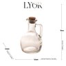 Galheteiro de Vidro com Tampa de Rolha 180ml Lyor - 5