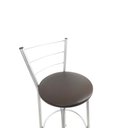 Ver imagem 2 de Banqueta Alta Prata Cozinha Gourmet Americana - Marrom