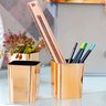 Porta Objetos Escritório Organizador de Canetas Lápis Metalizado Cor Sortida Pincel - 8