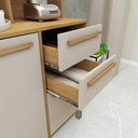 Ver imagem 6 de Armário de Cozinha 6 Portas 3 Gavetas Ágata Bege/Cinamomo/Off White
