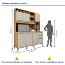 Ver imagem 3 de Armário de Cozinha 6 Portas 3 Gavetas Agata