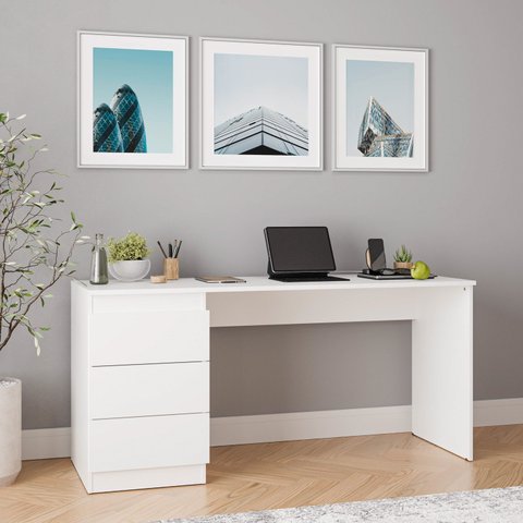 Escrivaninha Mesa Escritório 163cm 3 Gavetas Hera CabeCasa MadeiraOriginals